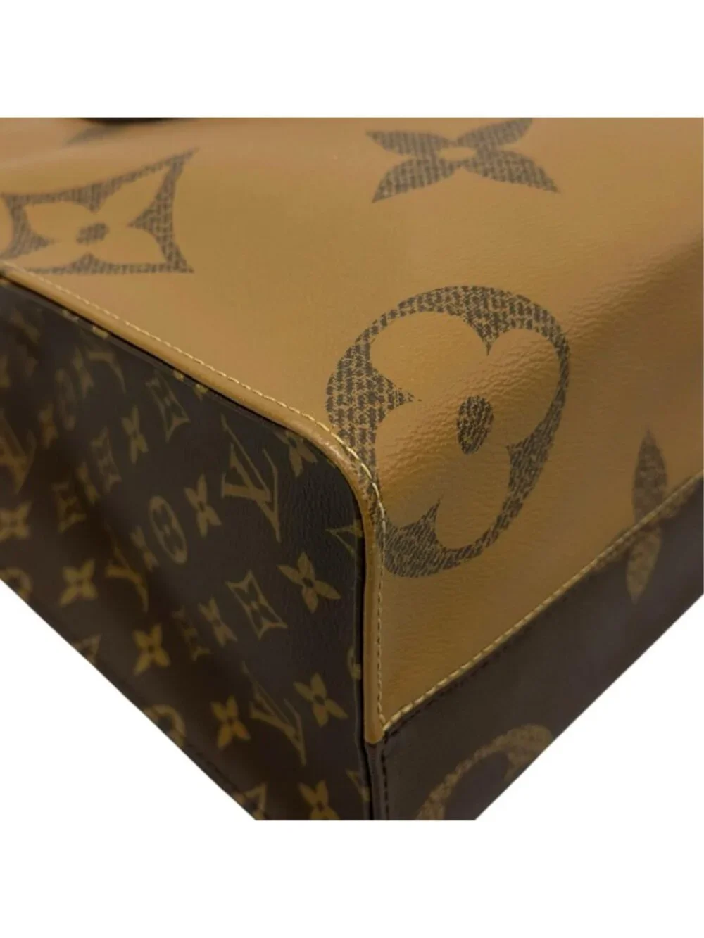 Louis Vuitton On The Go MM Tote Bag Brown Reverse Monogram Giant